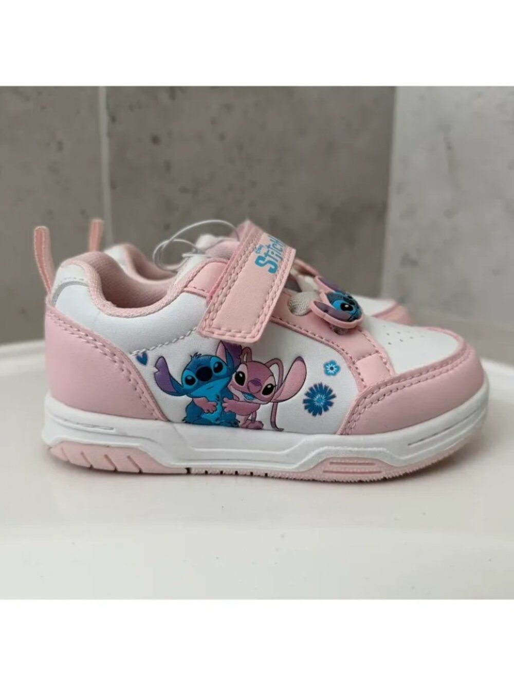 Stitch Girls Velcro Sneakers Size 8